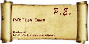 Pólya Emma névjegykártya