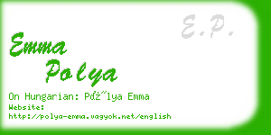 emma polya business card